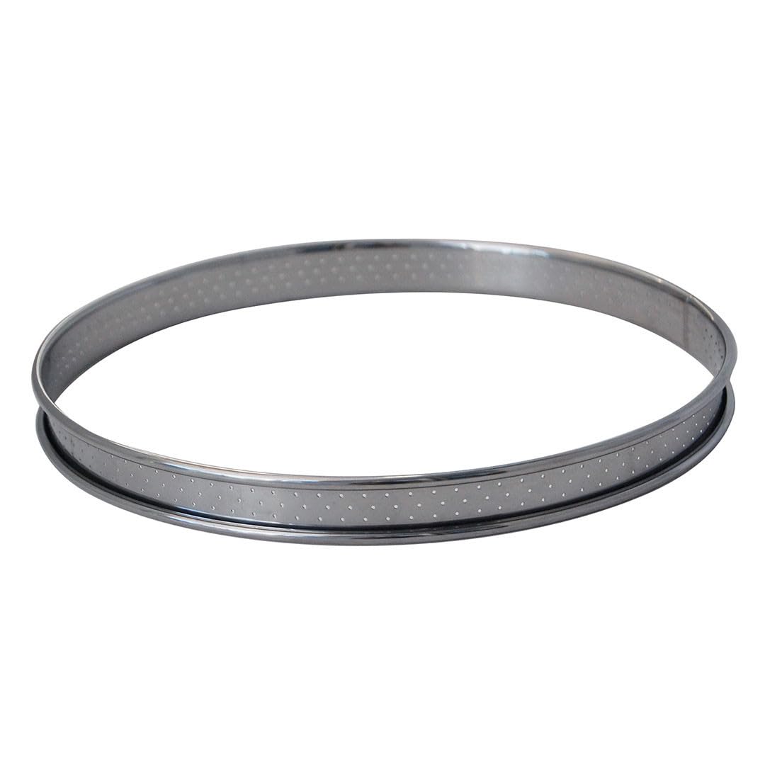 De Buyer Perforated Tart Ring Rolled Edge - 20mm