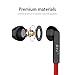 Earbuds with Microphone, MXditect In Ear Earphones Headphones with 3.5 mm Jack w/ Stereo HIFI Sound for iPhones, Android Red