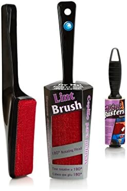 Lint Remover Brush - Swivel Head Value 2-Pack Makes Easy Removal of Lint, Fuzz, Dog and Cat Hair, Fluff from Clothes, Furniture, Sweaters - Keeps You Clean and Spotless | Plus Mini Lint Roller - IHI