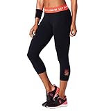 STRONG by Zumba Women's Shaping Athletic Performance Cropped Workout Leggings with Compression