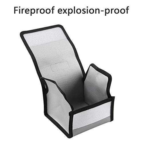 Lipo Safe Bag 2PCS Fireproof Explosion-Proof Bag for Lipo Battery Storage and Charging, Non-Itchy Silicone Coated Lithium Battery Guard Safe Bag Small