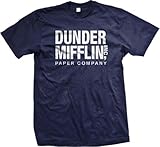 Dunder Mifflin Paper Inc T-shirt, The Office T-shirts, TV show T-shirts, Navy, Small