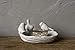 Creative Co-Op Ceramic Leaf Dish with Birds