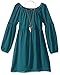 Amy Byer Girls' Big Solid Chiffon Long Sleeve Peasant Dress