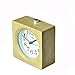 ECVISION Handmade Alarm Clock Classic Small Square Silent Table Snooze Zelkova Clock Beech Wood Travel Clock with nightlight (Light Woodgrain)
