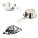 ActiveCraft 2 Pack Backpacking Bowls – Stainless Steel Camping Cookware Folding Handle with Bagthumb 1