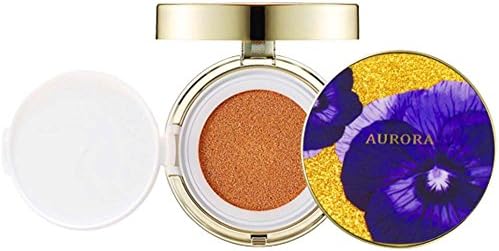 HWAJIN Aurora Cover Cushion Foundation – For Perfect Coverage, Luminous Effect, Long Lasting (No.21 Light Beige)