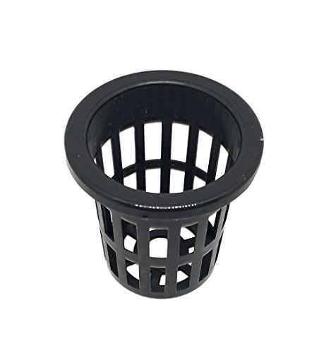 2" Hydroponics Mesh Net Cup Pots Basket Garden Supplies Aquaponics System Black Pack of 50