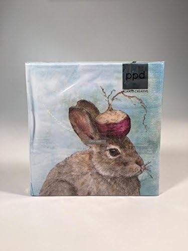 PPD Paperproducts Design The Turnip Guardian Bunny Paper Luncheon Napkins, 20-Count (1331900)