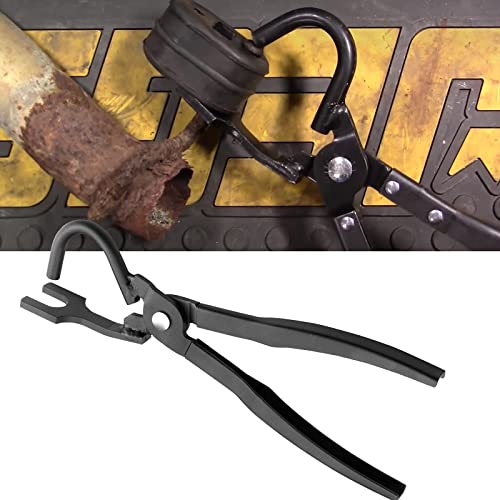 Spedify マフラーハンガープライヤー マフラー交換の必需品 マフラー外し エキゾーストブッシュ外し 吊りゴム外しペンチ 車 専用工具 DIY ブラック