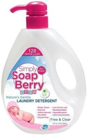 Simply Soapberry Laundry Detergent - Free and Clear - Baby - 64 Loads - 32 oz