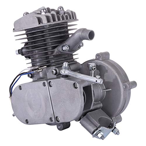 50/66/80cc Bicycle Engine Only, 2 Stroke Engine Motor Kit for Bicycle, Pocket Bike, Mini Dirt Bikes Atvs (Silver) - Thumbnail 6