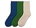Yonovo Fabric Women's Solid Color Cotton Socks (3 Pack in Gift Box)Shoe Size 4-9