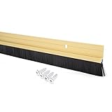 uxcell Door Brush Bottom Sweep h-Shape Gold Tone
