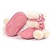Voberry Baby Toddler Girls Knit Soft Winter Warm Snow Boot Fur Trimmed Pom Pom Boots (0~6M, Watermelon Red)