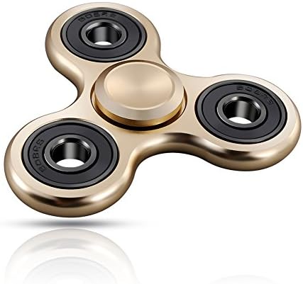 Fidget Spinner Best Hand Spinner - Fidget Work Ultra Fast Bearings - Finger Toy (golden-01)