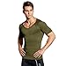 HÖTER Mens Slim and Tight Super Soft Compression & Slimming Shaper V-Neck Compression Shirt