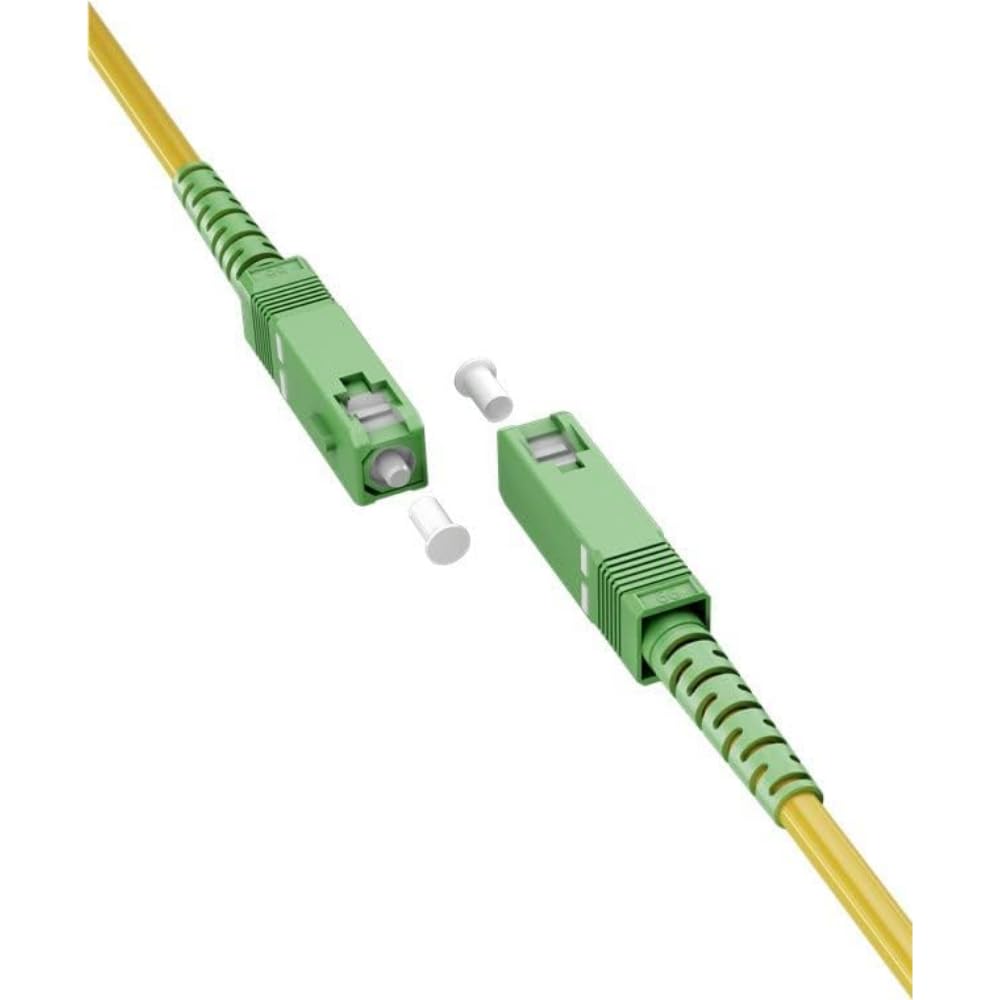 goobay 59643 Fibre Optic Cable (FTTH) / Singlemode (OS2) Simplex/SC APC (8°) Male to SC-APC (8°) Male/Light Wave Cable / 15 m