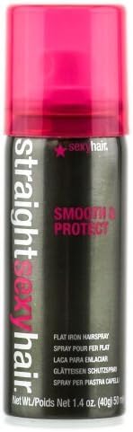 Straight Sexy Hair Smooth Protect Flat Iron Hairspray 1 4 Oz