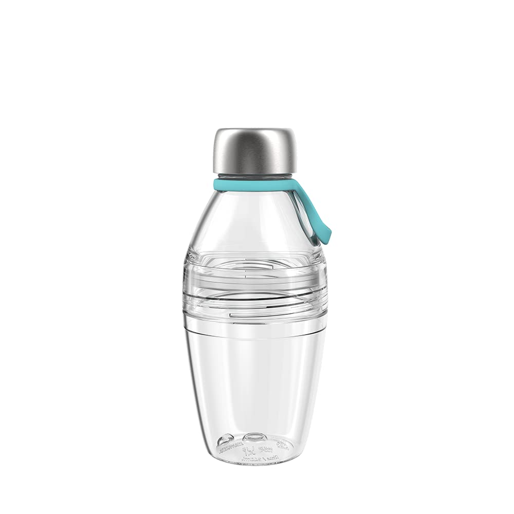 KeepCup Water Bottle, Reusable Lightweight Plastic Dual Opening with Leakproof Steel Cap, 18oz/530ml - Cloud