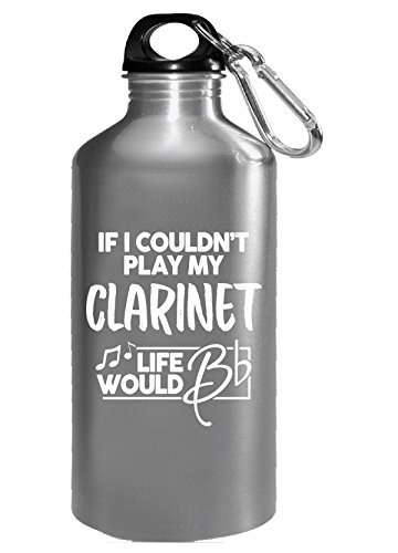 Cute Gift For Clarinet Players Life Would B Flat - Water Bottle