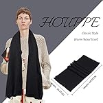 Wool Winter Scarf,HOUPPE Women's Men's Warm Cozy Chunky Blanket Long Shawl Wraps Solid Large Scarves Wool Winter Scarf,HOUPPE Women's Men's Warm Cozy Chunky Blanket Long Shawl Wraps Solid Large Scarves