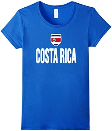 Womens Costa Rican T-shirt Costa Rica Pride Flag Travel Souvenir Small Royal Blue