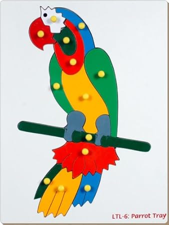 Little Genius Parrot Tray, Multi Color