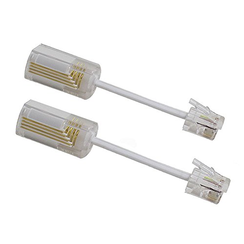 Telephone Cord Detangler, Uvital Anti-Tangle Phone Cable 360 Degree Rotating Landline Swivel Cord Untangler(White,2 PCS)