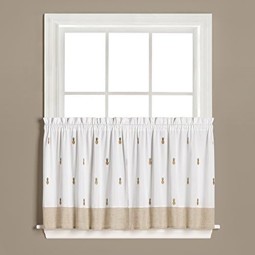 Saturday Knight Welcome Tier Pair Window Treatments, 36", Multicolor
