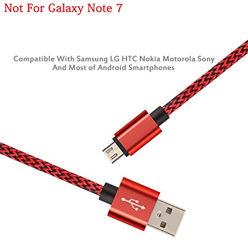 FREE SHIPPING Galaxy S7 Edge Charger,Pack3 6ft 2m Extra Long Braided