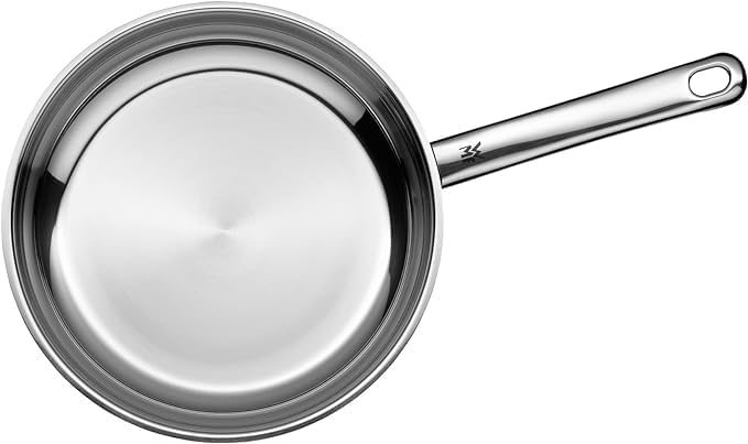 WMF Favorit - Panela profissional não revestida de 20 cm, panela adequada de indução de aço inoxidável, aço inoxidável Cromargan, cofre do forno.