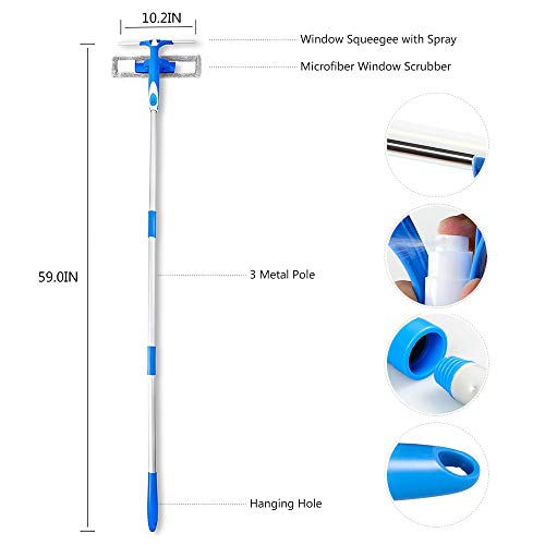 1 Ulihome+Professional+Squeegee+Scrubber+Extension