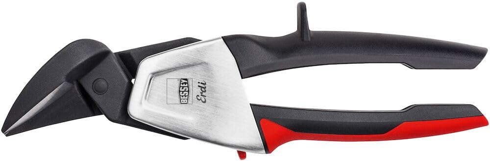 Bessey D39ASS Right Hand Cut Shape and Straight Cutting Snips, Black/Red, 230 mm