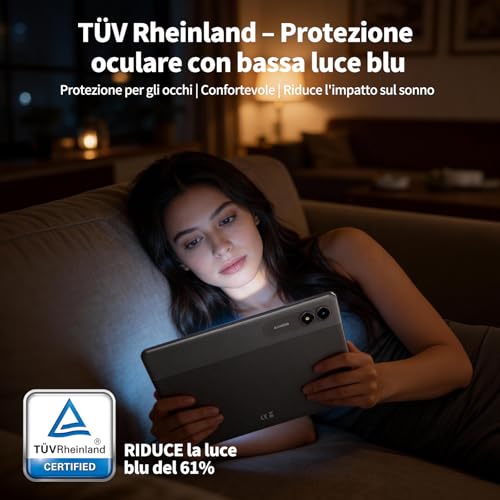 11 Inch Android 16 Tablet on Offer, 90Hz Display, 24GB(6+18) RAM 128GB ROM (2TB TF), Gemini AI Built-in, 8000mAh, 13MP + 8MP, Face ID, WiFi, GPS, IPS Eye Protection, 4 Year Warranty