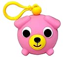 Oshaberi Doubutsu Talking Animal Ball Borukuma Stress Ball - Key Chain Clip - Pink Dog