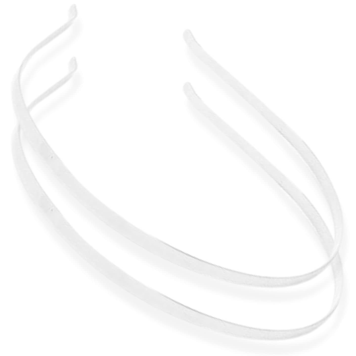 Topkids Accessories 2x Thin Metal Hair Bands Headbands Alice Bands Hairbands Head Bands Mens Guys Adult Women Girls Black Gold Silver Plain Styling Grips (5mm Silver)