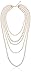 Gold-Tone Cream Color Pearl Multi-Strand Necklace, 34