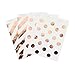 Andaz Press Rose Gold Copper Foil Favor Bags, Polka Dots and Striped, 24-Pack, Shiny Metallic Colored Wedding Birthday Baby Shower Party Supplies Decorations