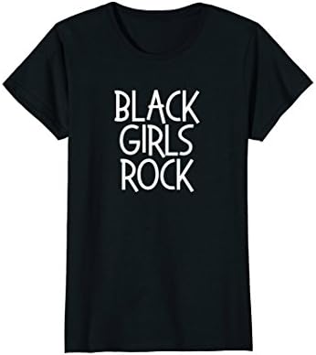 Womens Black Girls Rock T-Shirt Large Black