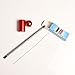 ASPERO Stainless Steel Drinking Straw, Portable and Folding Ultra Long 9 Inch Metal Drinking Straw Reusable Straws with Cleaning Brush [Wine Red]