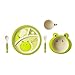 EcoBamboo Ware Kids Bamboo Dinnerware Set, Frog, 5 Piece