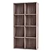 Homfa Bookshelf 4-Tier Wood Bookcase 8 Cube Modular Storage Organizer Cabinet Modern Home Office Furniture (Dark Oak)