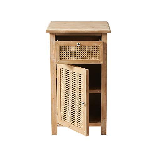 COZAYH FullAssembled Nightstand Sofa End Table, 1 Drawer 1 Door