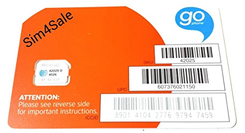 At&t Nano Go Phone Sim Card & Iphone Eject Pin Included