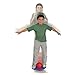 Geospace Original AIR POGO Jumper for Indoor or Outdoor Use, Fun Trick Bounce Board for Boys, Girls, Teens Ages 6+ or up to 160 lbs, Pump Included (Blue/Red)