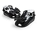 QGAKAGO Infant Baby Girls Bowknot Soft Sole Prewalker Mary Jane Shoes Princess Wedding Party Dress Shoes (6-12 Months Infant, Black)