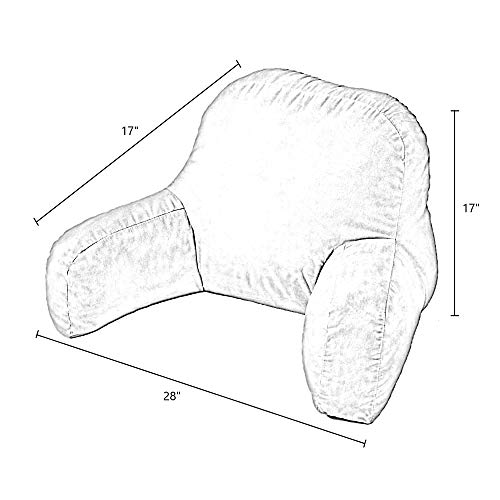 Greendale Home Fashions Cotton Duck Junior Bed Rest Pillow, Coal