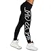 Minisoya Women's Letters Printed High Waist Sports Gym Yoga Pants Gym Running Fitness Leggings Athletic Workout Trousers