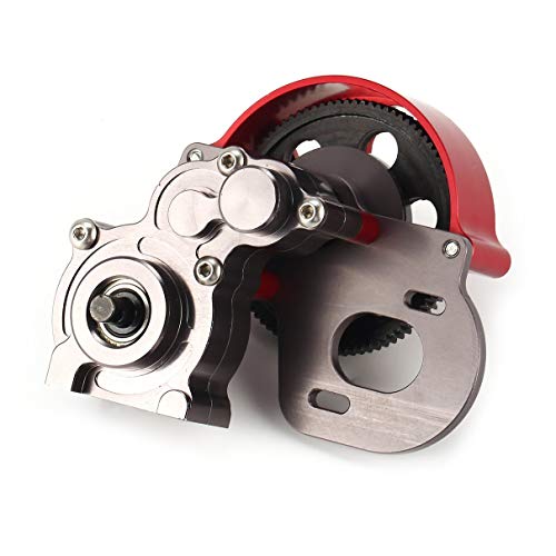 Aluminum Transfer Case Transmission Gearbox for 1/10 Monster Truck RC Car Crawler AXIAL SCX10 RC4WD REDCAT Accessories